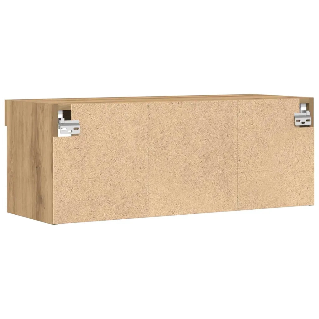 Set mobile TV con led 2 pcs Rovere artigianale 80 x 30 x 30 cm 862203
