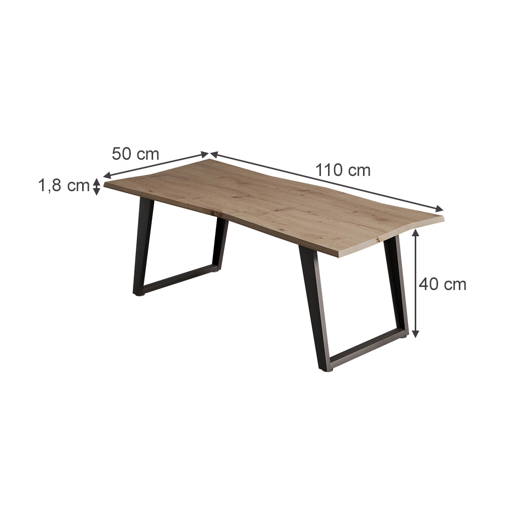 Vicco Tavolino da caffè Artigiano 110 x 50 cm