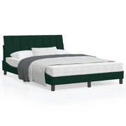 Letto con Materasso Hanko Verde Scuro 120x200 cm in Velluto 3208589