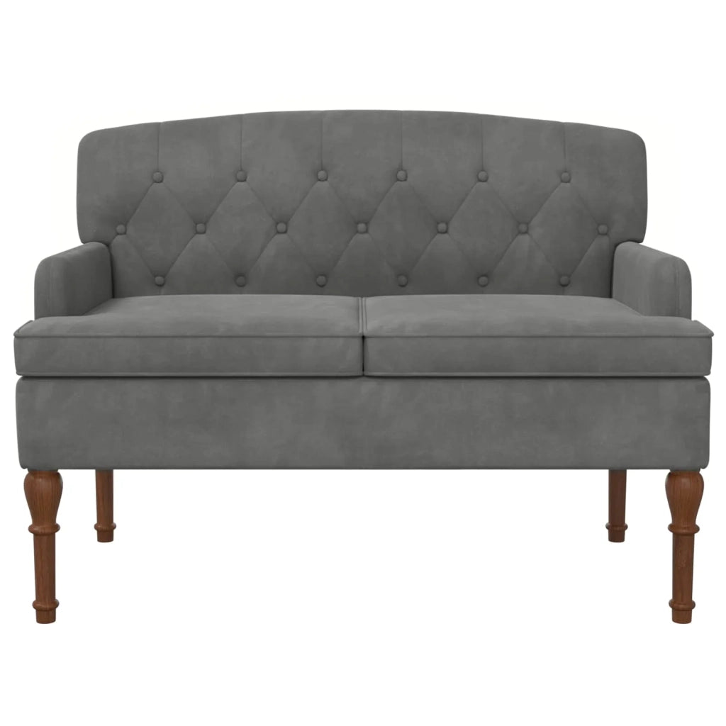 Loveseat con bottoni imbottiti Grigio Scuro 111 x 65 x 79 cm 42041844