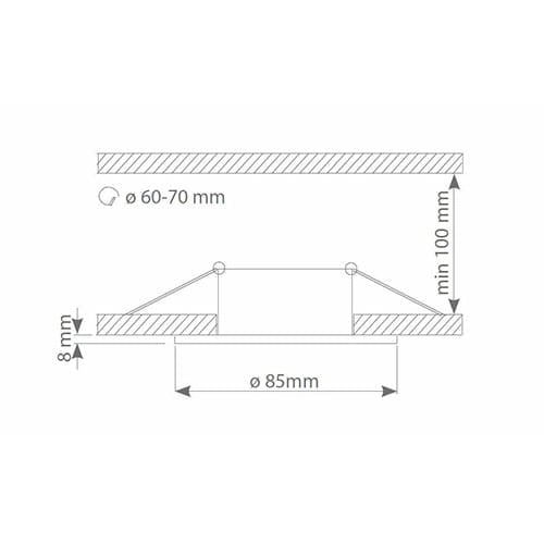 Faretto incasso tondo nero GU10 IP44 Eko-Light EKZ299