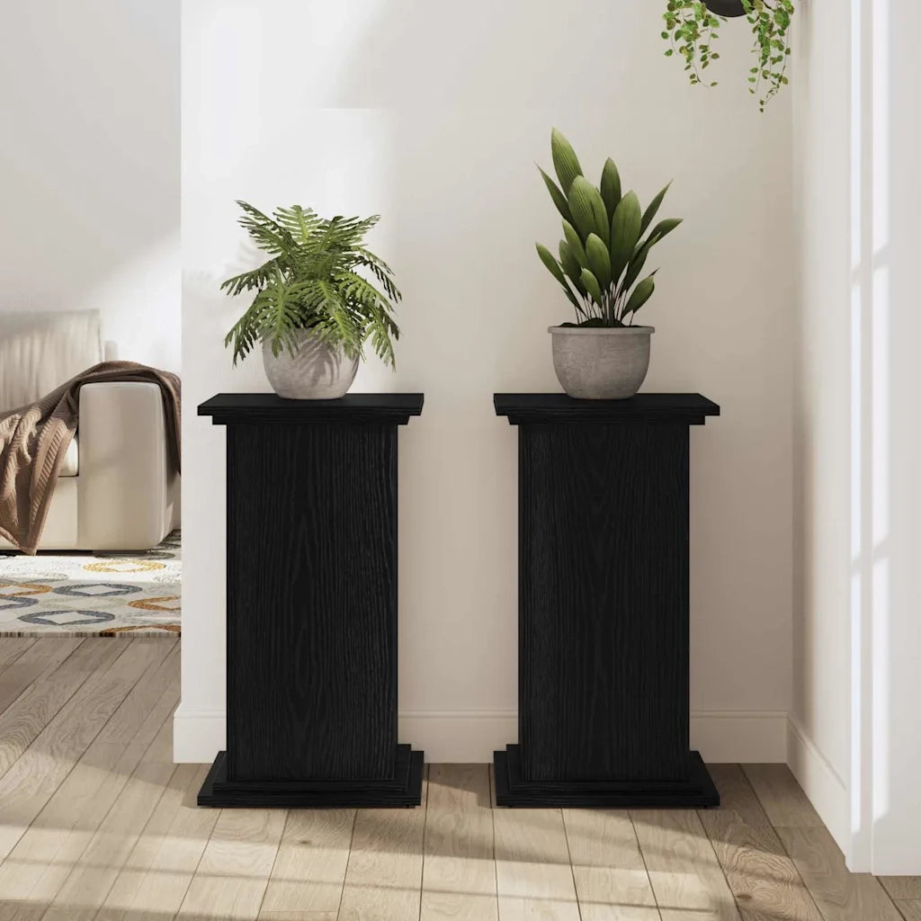 Supporto per piante Rovere Nero 33 x 33 x 60 cm 869236