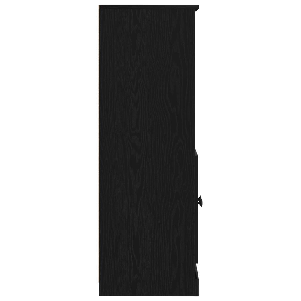 Mobile Alto Nero Rovere 60x35.5x103.5 cm Legno ingegnerizzato
