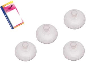 VENTOSE TRASPARENTI SENZA GAMBO IN BLISTER- - ø mm.25, in bl.4 pz. - 12 blister
