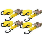 Cinghie di trasporto da 5 m con pressione di 350 kg per rimorchio, 4 pezzi Giallo Dunlop
