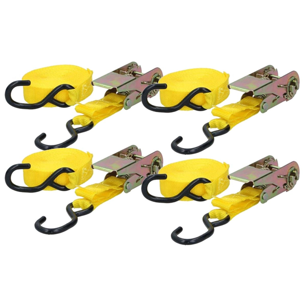 Cinghie di trasporto da 5 m con pressione di 350 kg per rimorchio, 4 pezzi Giallo Dunlop