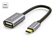 POSUGEAR Cavo OTG - Micro USB Maschio a USB 2.0 Femmina OTG Adattatore Placcato Oro Compatibile con Samsung Galaxy S7 S6 J7  Smartphones e Tablet Android