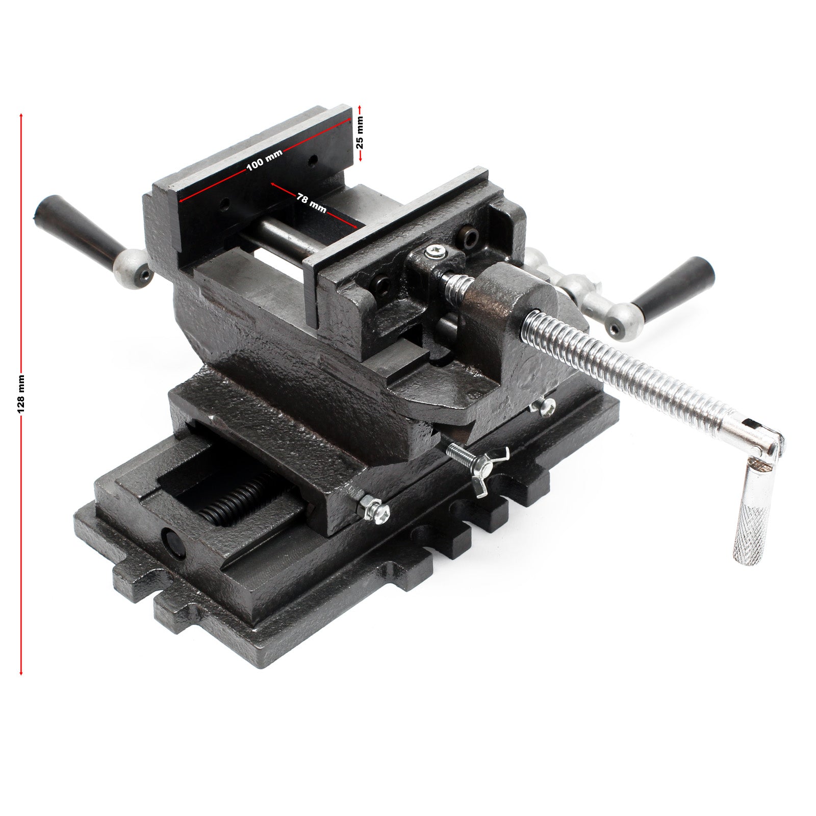 Morsa da macchina a due assi 100mm Tavolo a croce per banco da lavoro o da fresatura