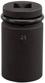 Scatola di contatto 1/2 pollici - 6 punti di progetto - Acciaio inox resistente all'usura - Corrosione resistente - Laccato nero - Chiave di serraggio 50 mm - Busso di impatto