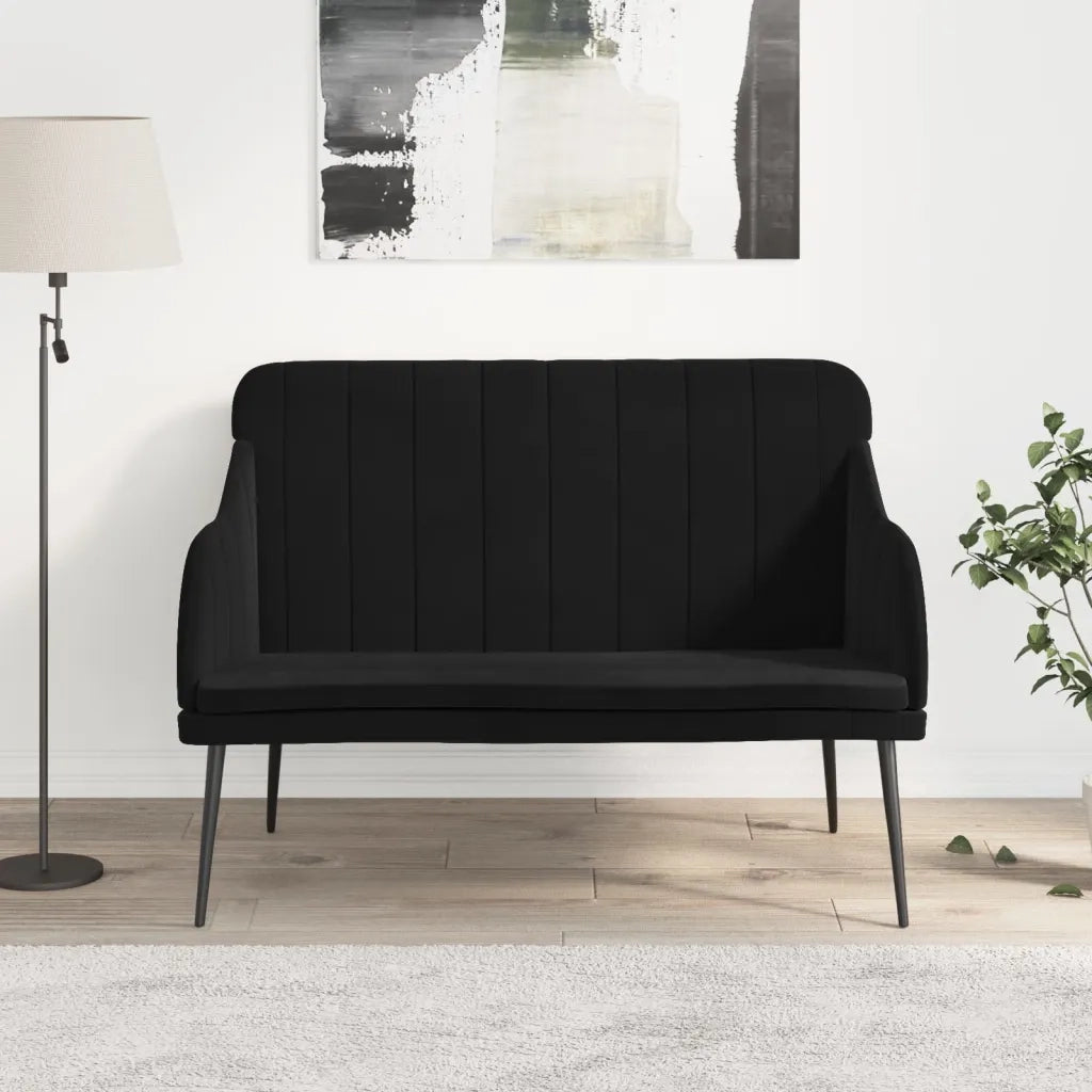 Panca Nera 110x76x80 cm in Velluto CFW6624954
