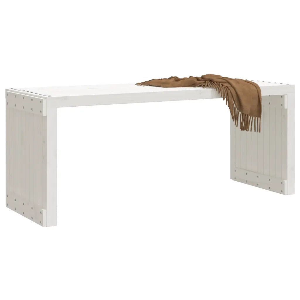 Panca Giardino Estensibile Bianca 212,5x40,5x45cm Massello Pinocod mxl 83699