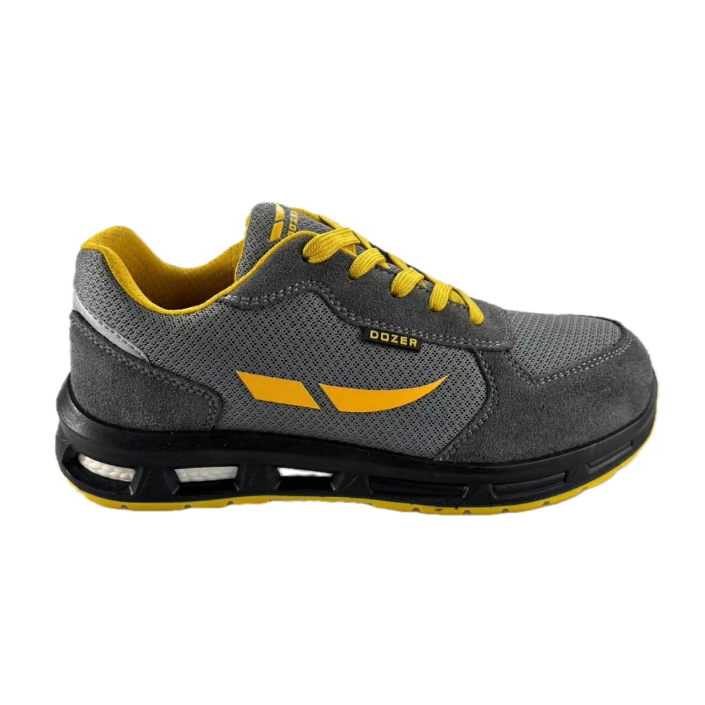 SCARPA ANTINFORTUNISTICA BASSA GRIGIA IN PELLE SCAMOSCIATA E TESSUTO IN RETE NORMA S1 MODELLO MONKEY - n°39  - DOZ
