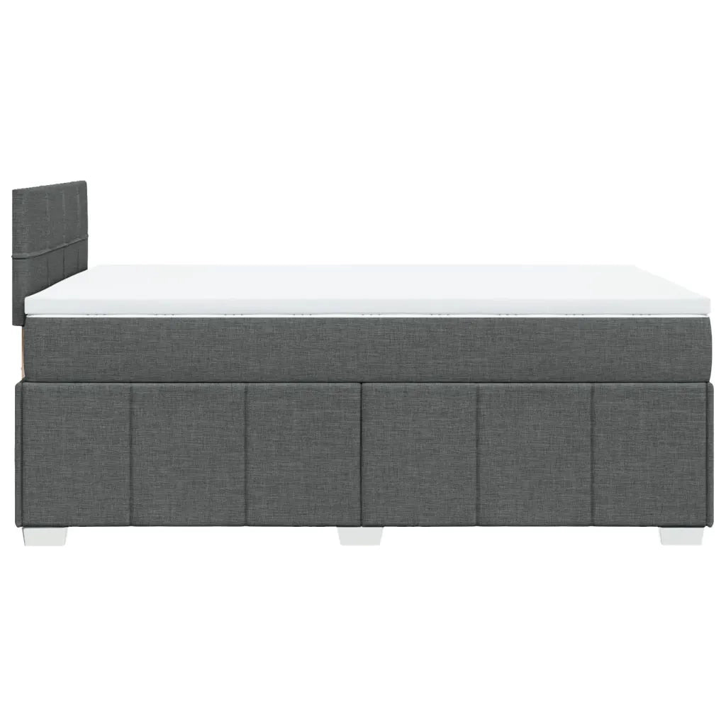 Giroletto a Molle con Materasso Grigio Scuro 120x200 cm Tessuto 3287036
