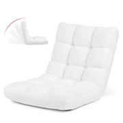 Sedia da pavimento regolabile 105 x 56 x 15 cm comfort ottimale leggera design contemporaneo in velluto corallo 20_0017001