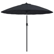 Ombrellone da esterno con palo in alluminio nero da 270 cm 02_0008222