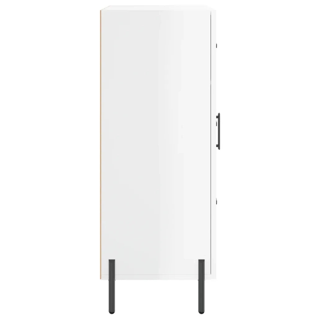 Credenza-Buffet-Armadio da cucina 69,5x34x90 cm in Legno Multistrato Bianco Lucido 200750