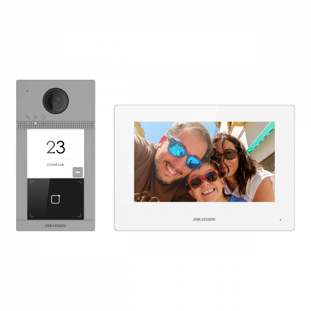 Kit videocitofono IP Monito Bianco 2 Mpx con lettore mifare per sblocco serratura
