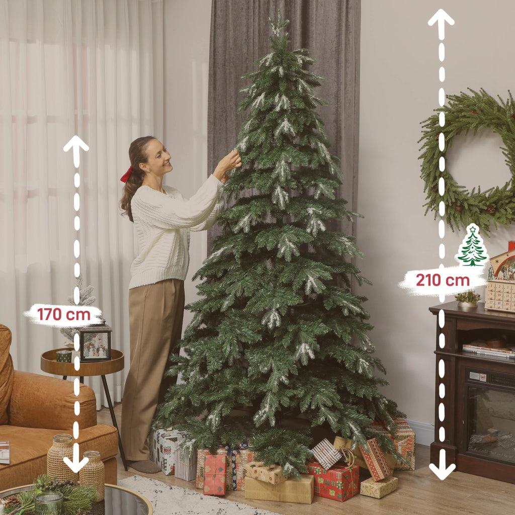 Albero di Natale Artificiale 210 cm ¨C Zephmum ¨C Effetto Neve Pieghevole