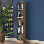 Biblioteca Cesio, Libreria 4 Ripiani, 30x25x170h cm Marrone Rovere