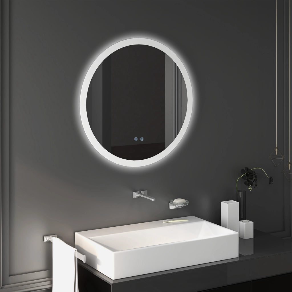 Specchio Bagno LED con Antiappannamento e Sensore Tattile ¨C zephmum ¨C Bianco 60x30x