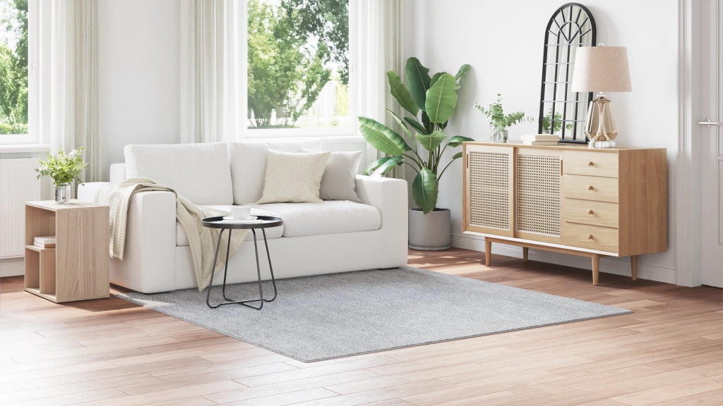Tappeto Shaggy Alto Pile Grigio 200x200 cm PP