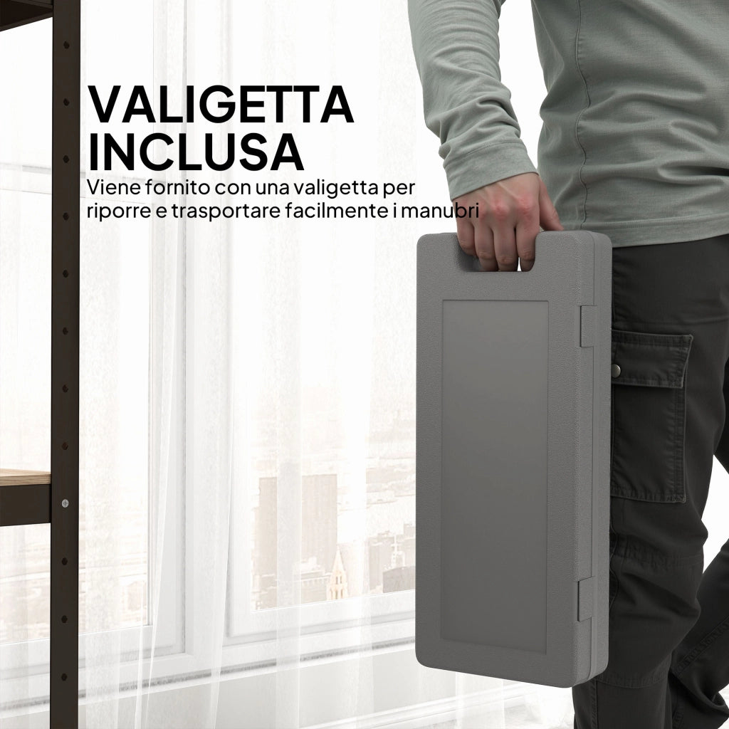Set 6 Manubri Pesi con Valigetta da 0.5kg 1kg 1.5kg in Acciaio e PU