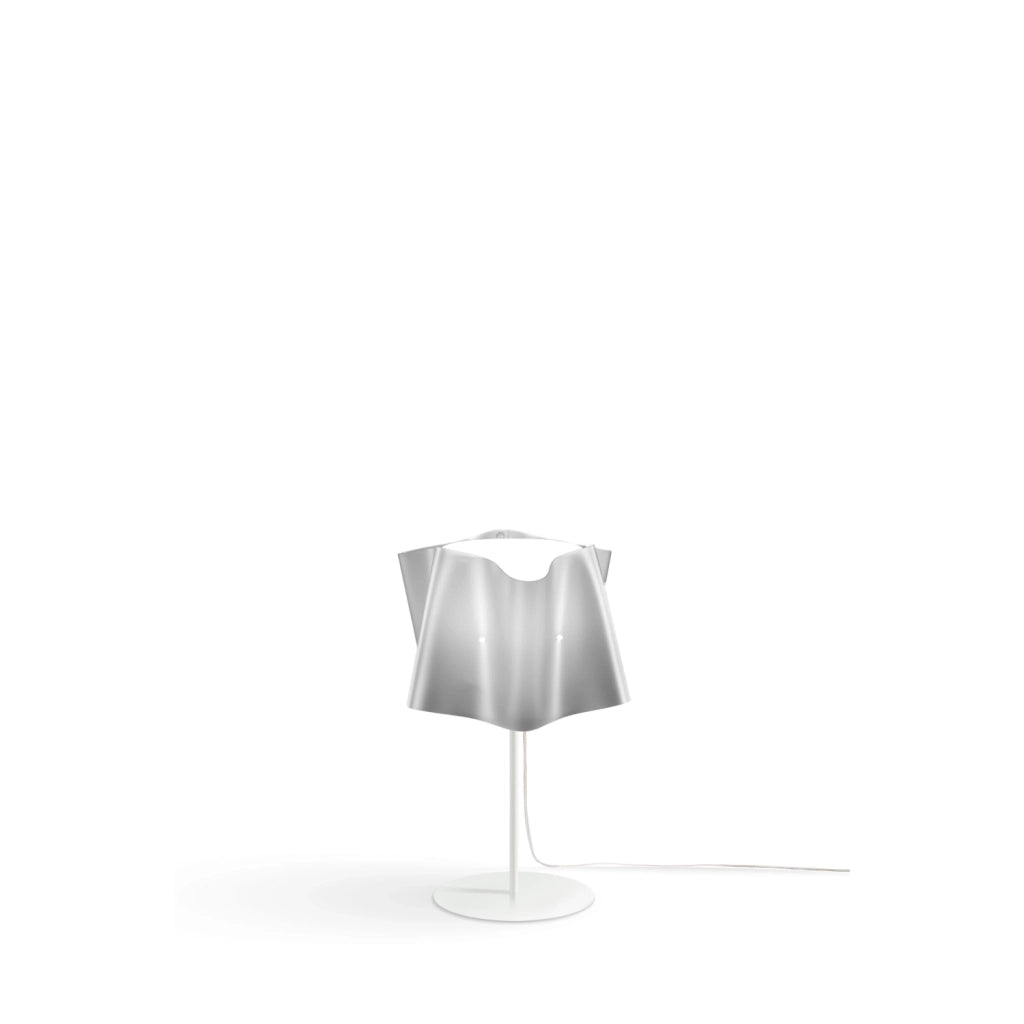 Lampada Da Scrivania Moderna Folio Polilux ® Argento E Metallo 1 Luce E27