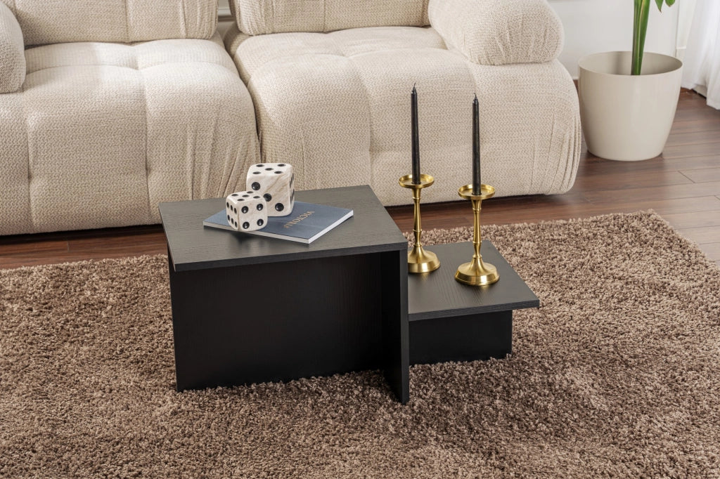 Tavolino in legno "Harmony" 80 x 40 x 40 cm - Legno nero