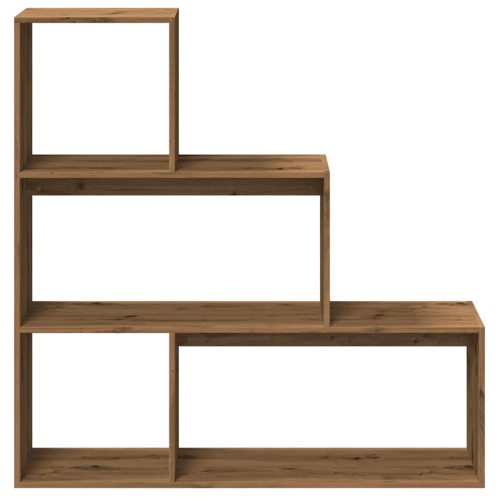 Libreria 3Ripiani Rovere Artigianale 123x29x123cm in Truciolato 857993