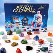 Calendario dell'Avvento 2025 Pietre Preziose - calendario dell'Avvento per bambini - 24 giorni - Calendario dell'Avvento - minerali cristalli pietre - regalo di Natale per ragazzi e ragazze