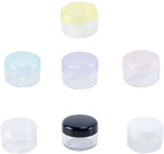 Set di contenitori trasparenti per cosmetici 7 pezzi - progettati per contenere 5 gram - con chiusura ermetica - ideali per prodotti cosmetici - contenitori di plastica trasparente leggeri