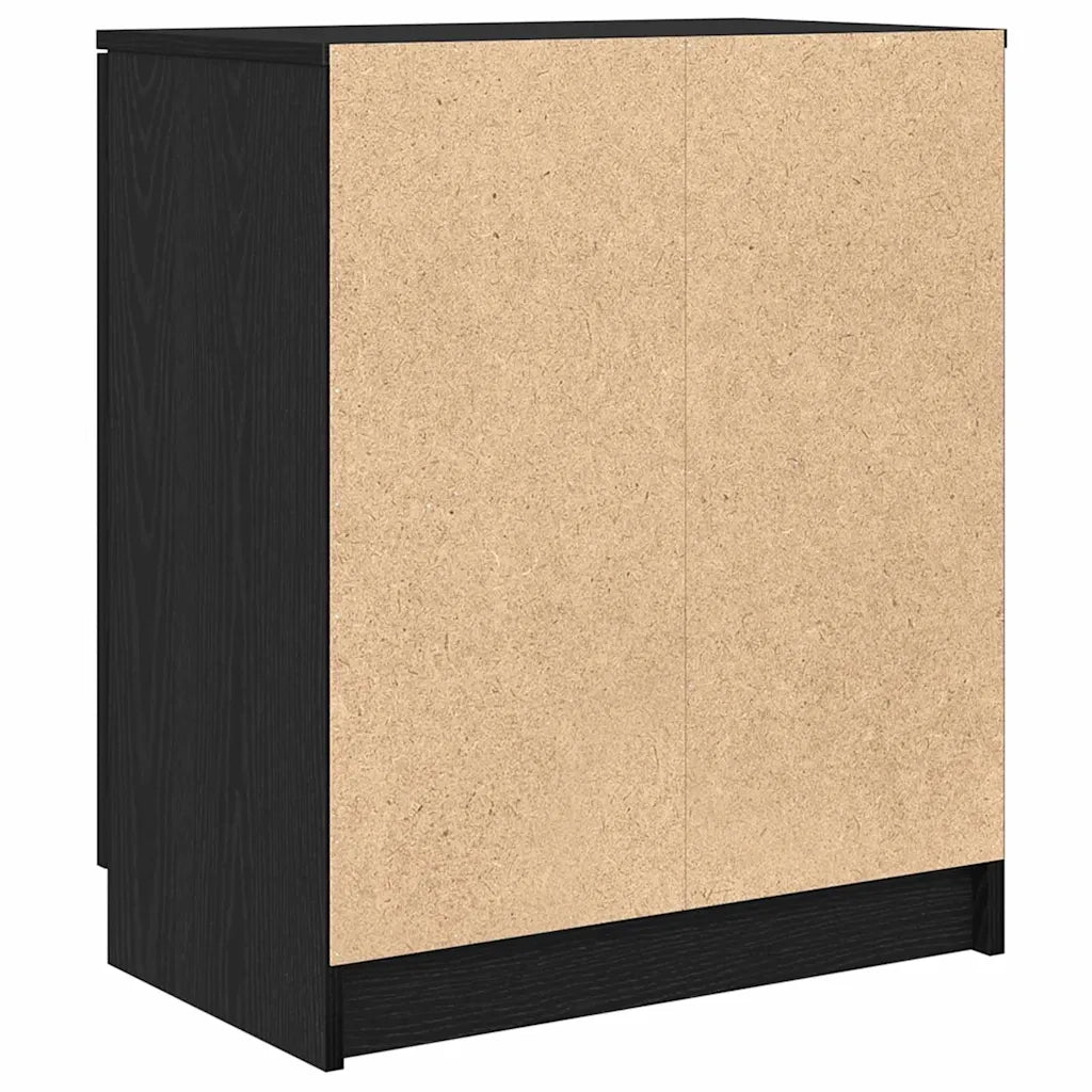 Mobile per scarpe Rovere Nero 59 x 35 x 70 cm Legno multistrato 862100