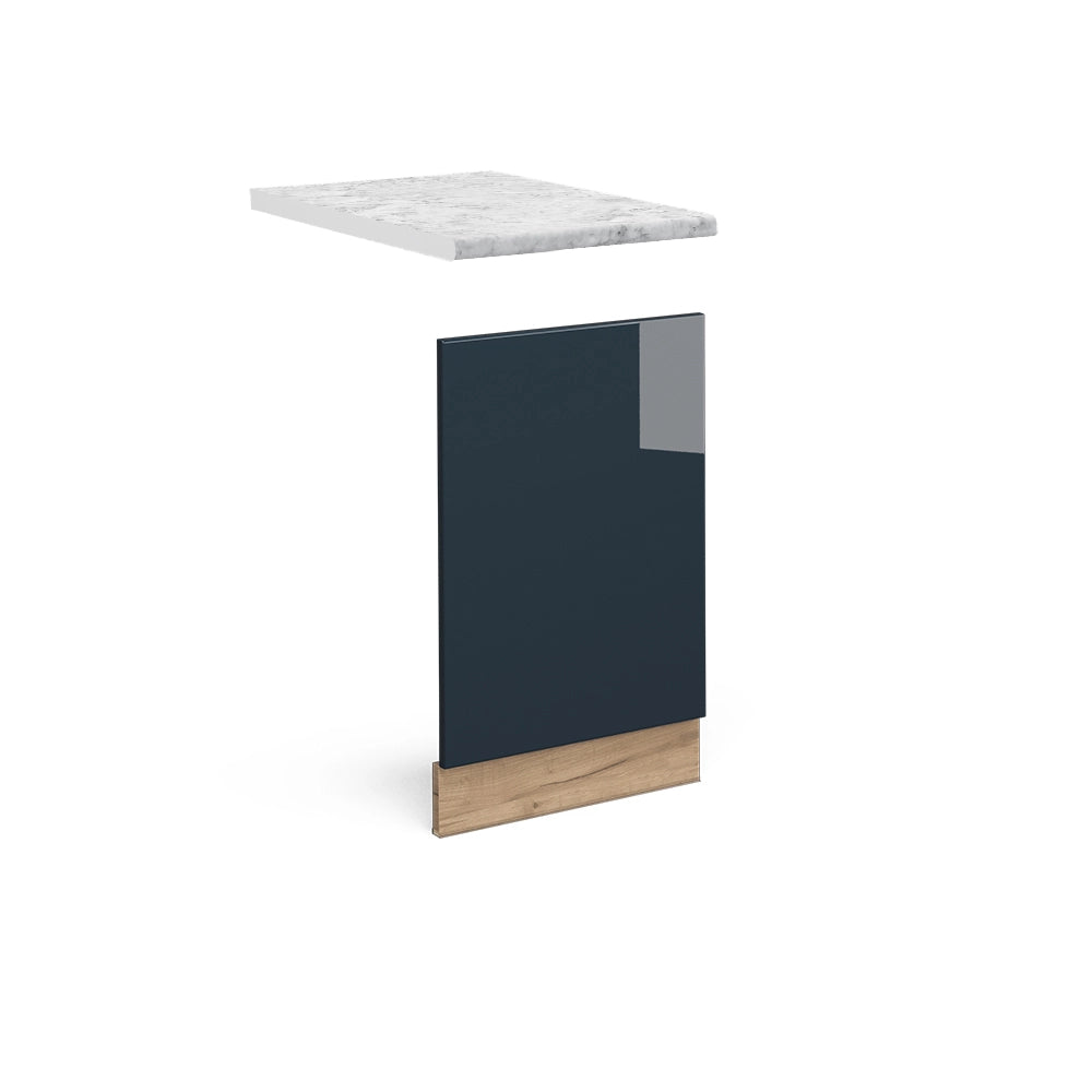 Vicco Mobili da cucina  Blu scuro lucido 45 cm , PL Marmo