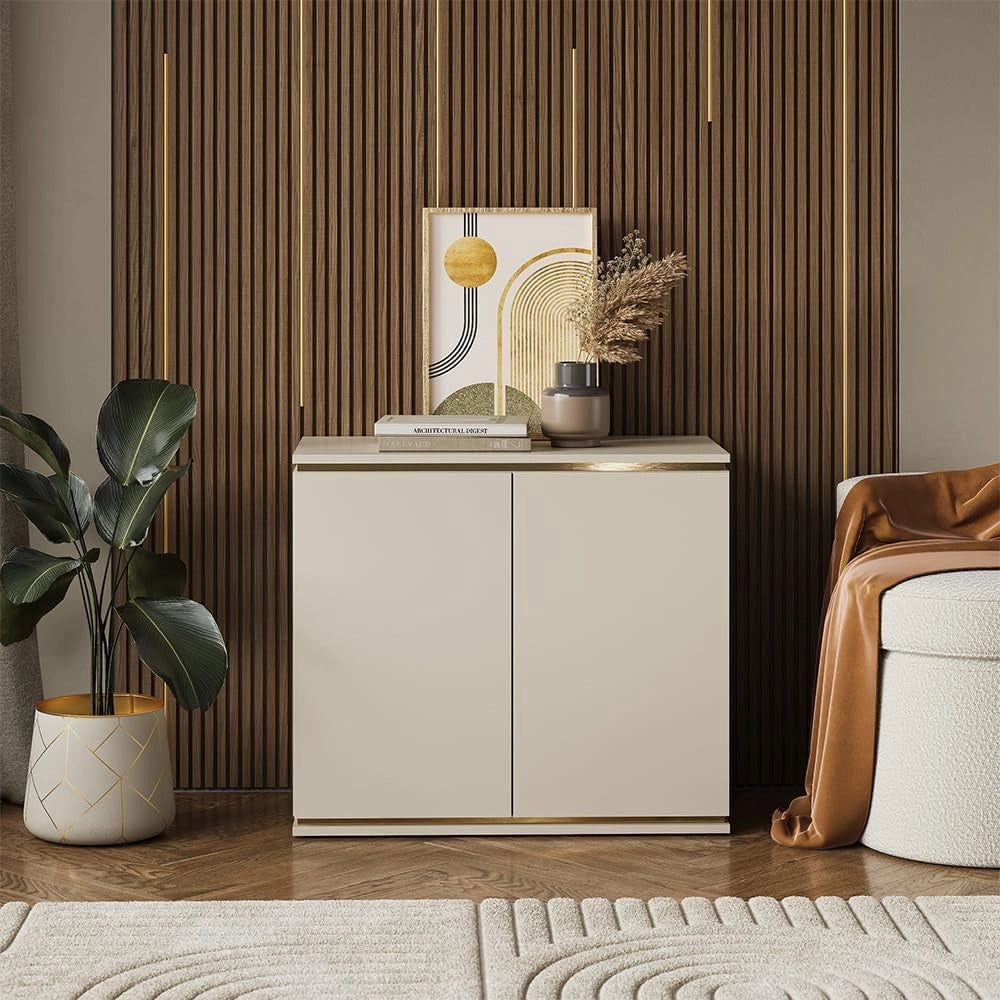 Credenza Linette, Cachemire, 80 x 70 cm con 4 scomparti