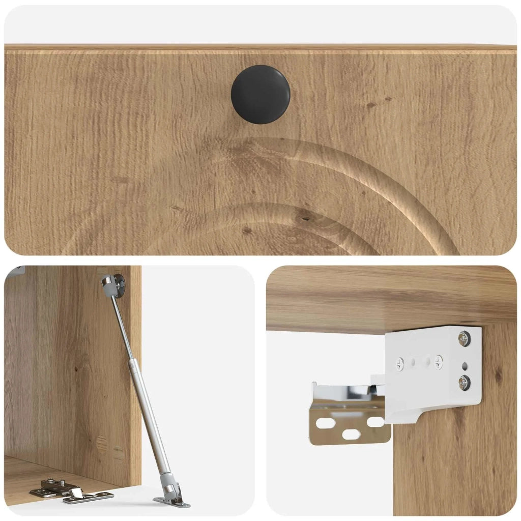 Mobile Porta TV da Muro Rovere Artigianale 59,5 x 31 x 30 cm