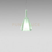 OFELIA S/11 MINI -  VETRO VERDE-TRASPARENTE E PORTALAMPADA BIANCO ATTACCO G9 CAVO TRASPARENTE SENZA BASE DI ATTACCO D.14CM H.26,7CM