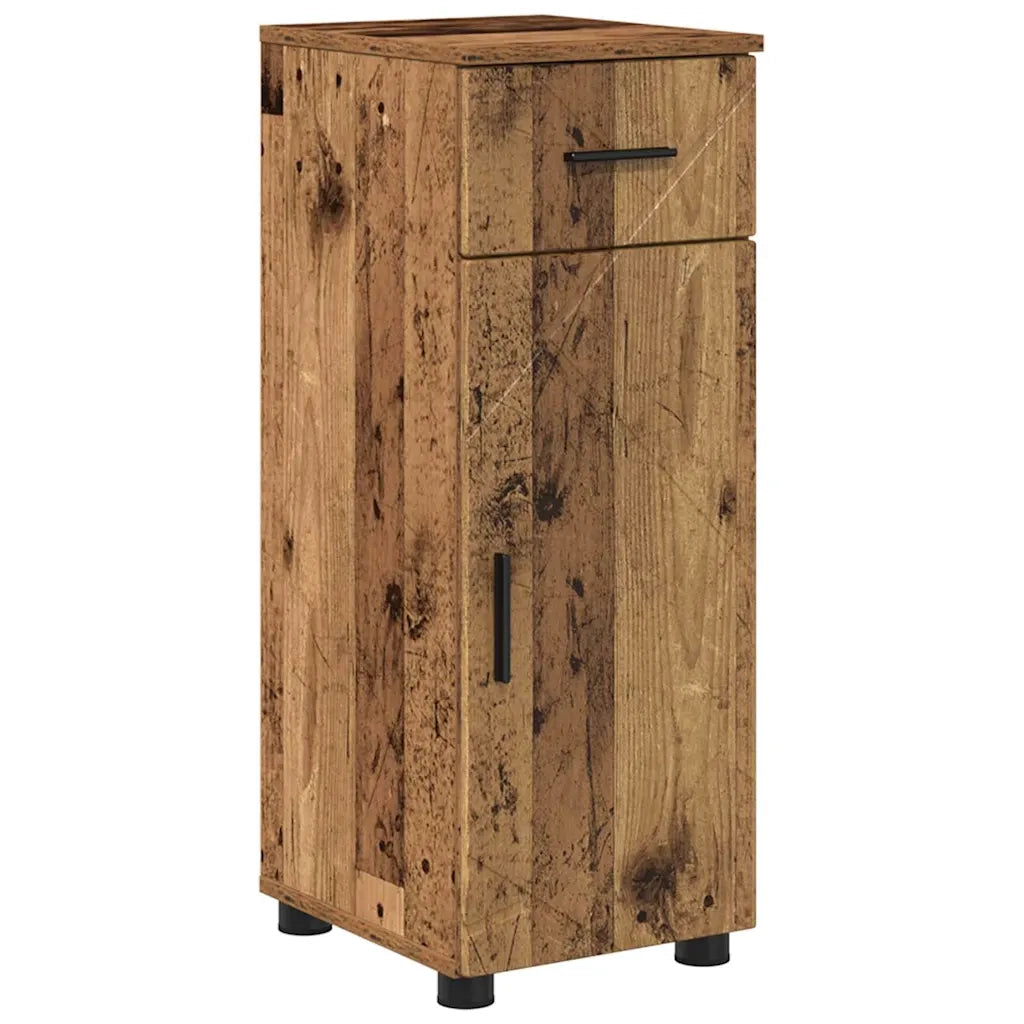 Set di mobili per il bagno con cassetto 5 pcs Legno vecchio