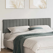 Testiera imbottita Bianco e grigio chiaro 180 cm Pino massello