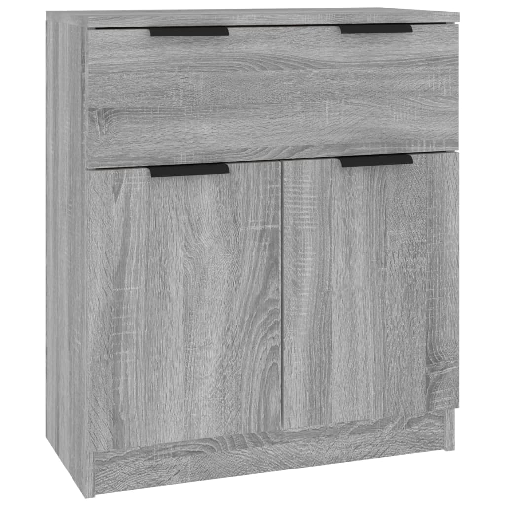 Buffet credenza cassettiera armadio mobile contenitore organizer per cucina soggiorno salotti 3 pezzi legno ingegnerizzato Sonoma grigio 02_0037172
