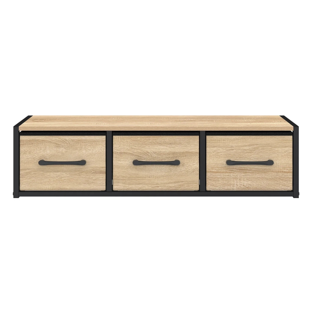 IDMarket - Consolle a muro a 3 cassetti dal design industriale UTAH