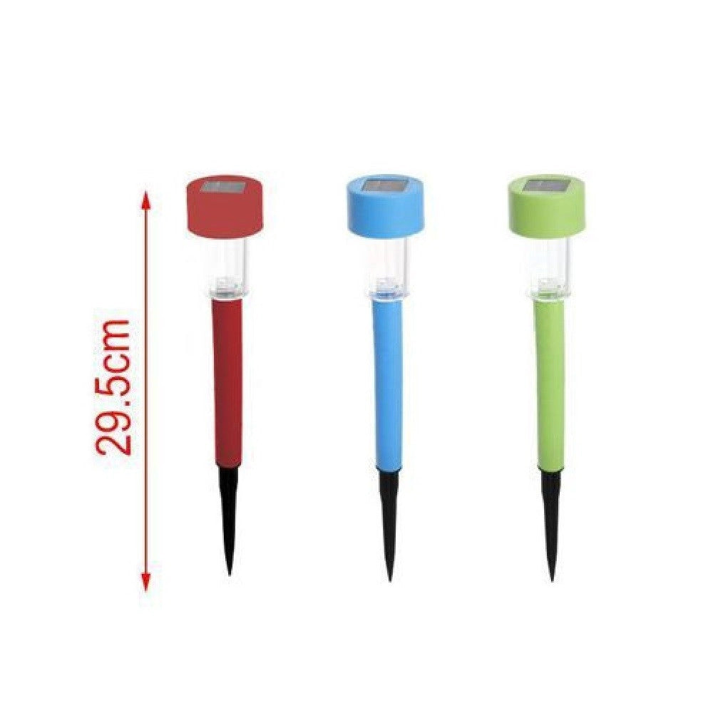 Trade Shop - Set 12 Pz Lampada Solare Led 29,5 Cm A Picchetto Luci Giardino Colorate 2002982 -