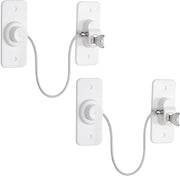 Sloti sicuri per finestre senza foratura, 4-pack chiusura cavi per finestre con colla forte per finestre, frigoriferi, porte dei armadi, armadi e cassetti, sloti sicuri per finestre per animali domestici