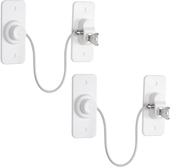 Sloti sicuri per finestre senza foratura, 4-pack chiusura cavi per finestre con colla forte per finestre, frigoriferi, porte dei armadi, armadi e cassetti, sloti sicuri per finestre per animali domestici