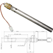 CANDELETTA ACCENSIONE RESISTENZA STUFA PELLET 350 WATT 190 MM Ø 18 1/2 62707 (Ø 1/2 200 mm 350W Ø 18)