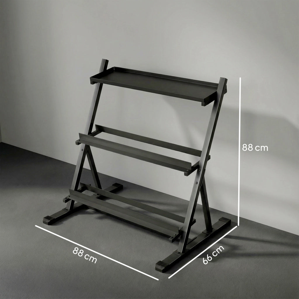 Supporto per Manubri Regolabile a 3 Livelli ¨C Xylo ¨C Max 200kg Antiscivolo