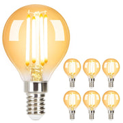 ZMH Confezione da 6 lampadine LED E14 lampada vintage G45 Retro 2700K 4W bianco caldo