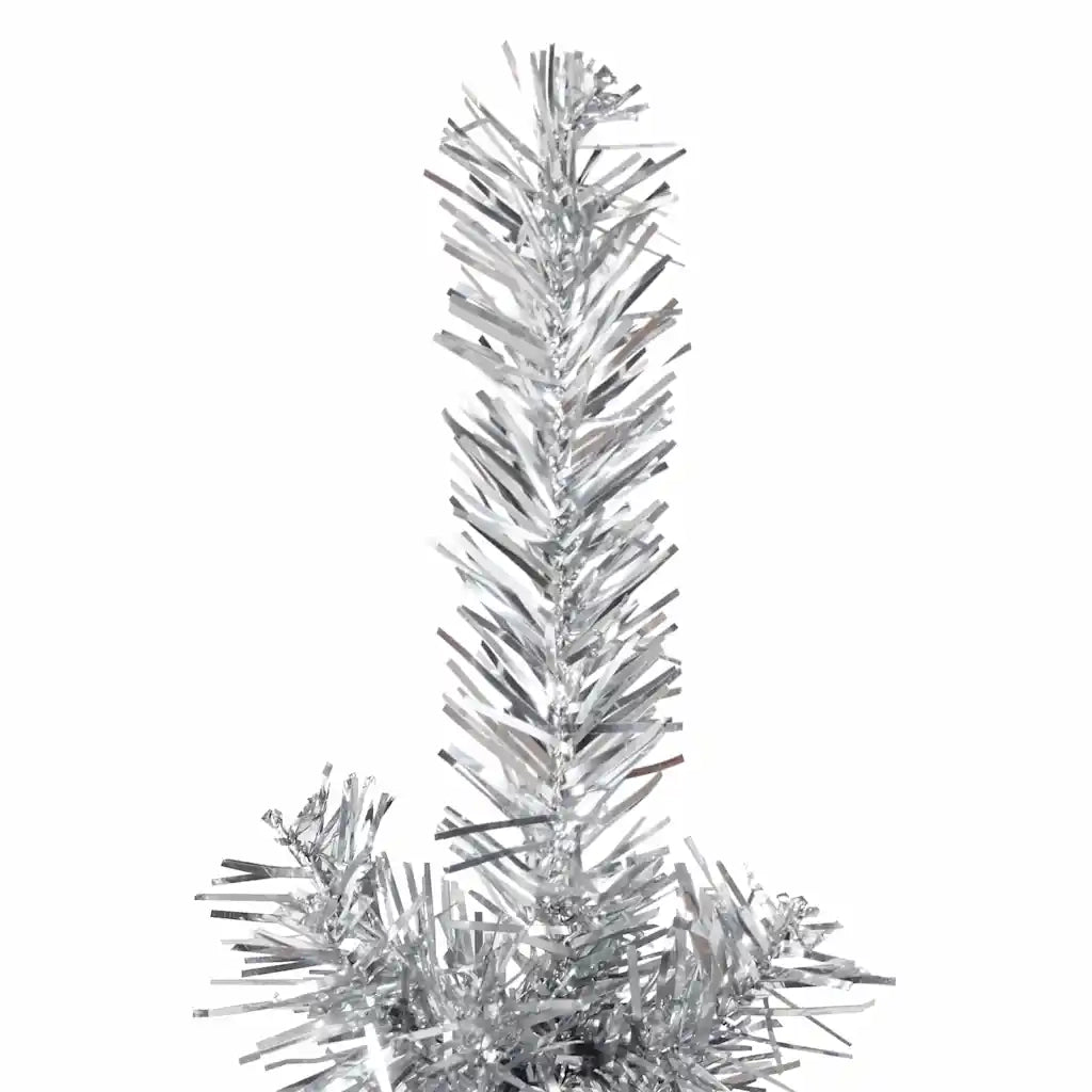 Albero Natale Artificiale Sottile a MetÃ  Supporto Argento 120cm cod mxl 20375