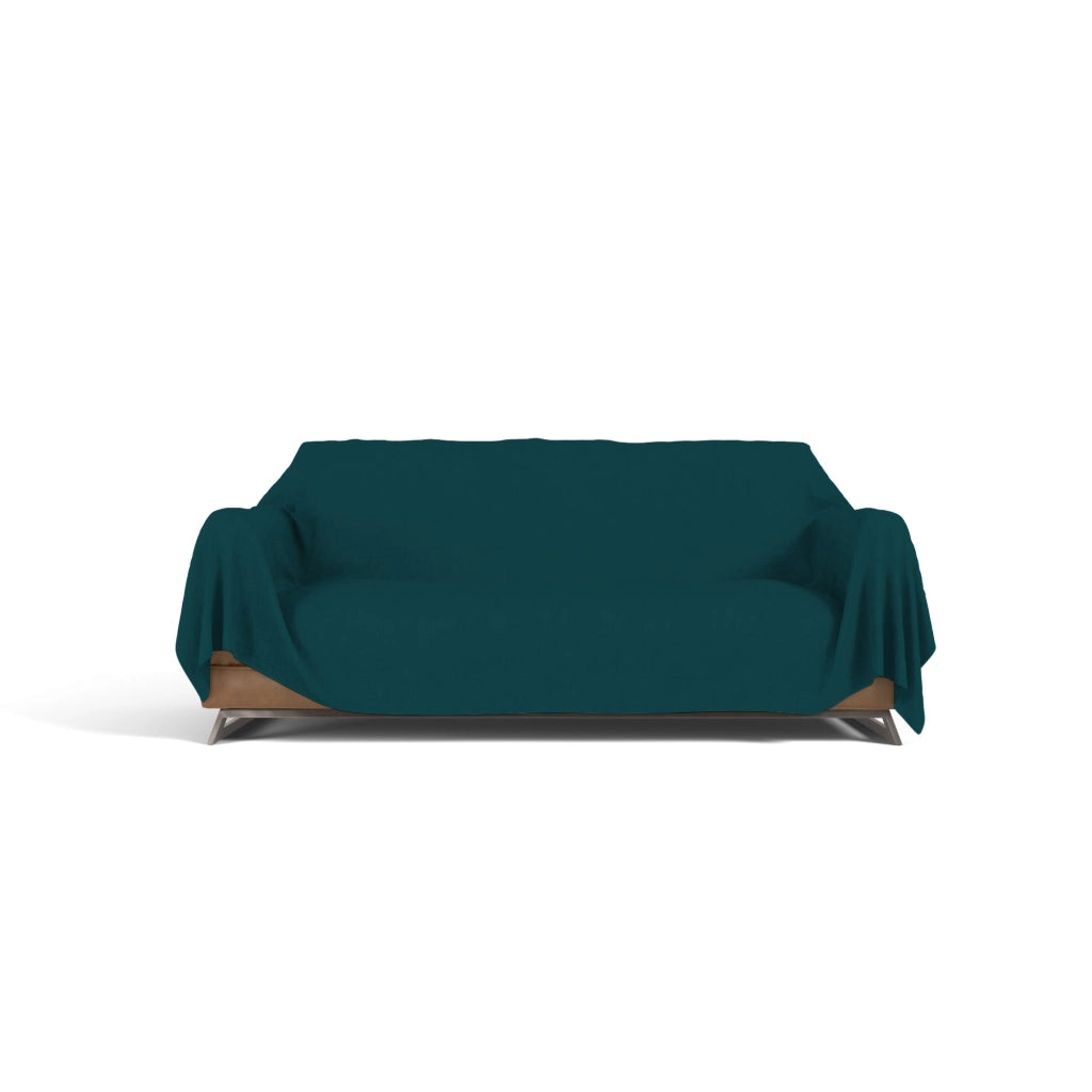 Telo Arredo Coprittutto Copridivano in Cotone Verde Petrolio 170x300 cm