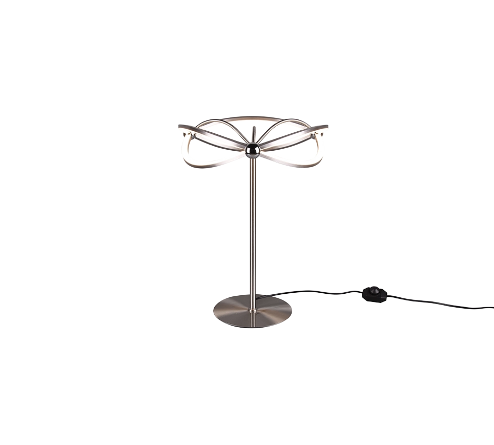 Lampada da tavolo LED, metallo, nichel opaco, 41x50x41 cm, Charivari