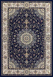 Tappeto BABIL cm.80x240 disegno classico orientale colore blu e crema